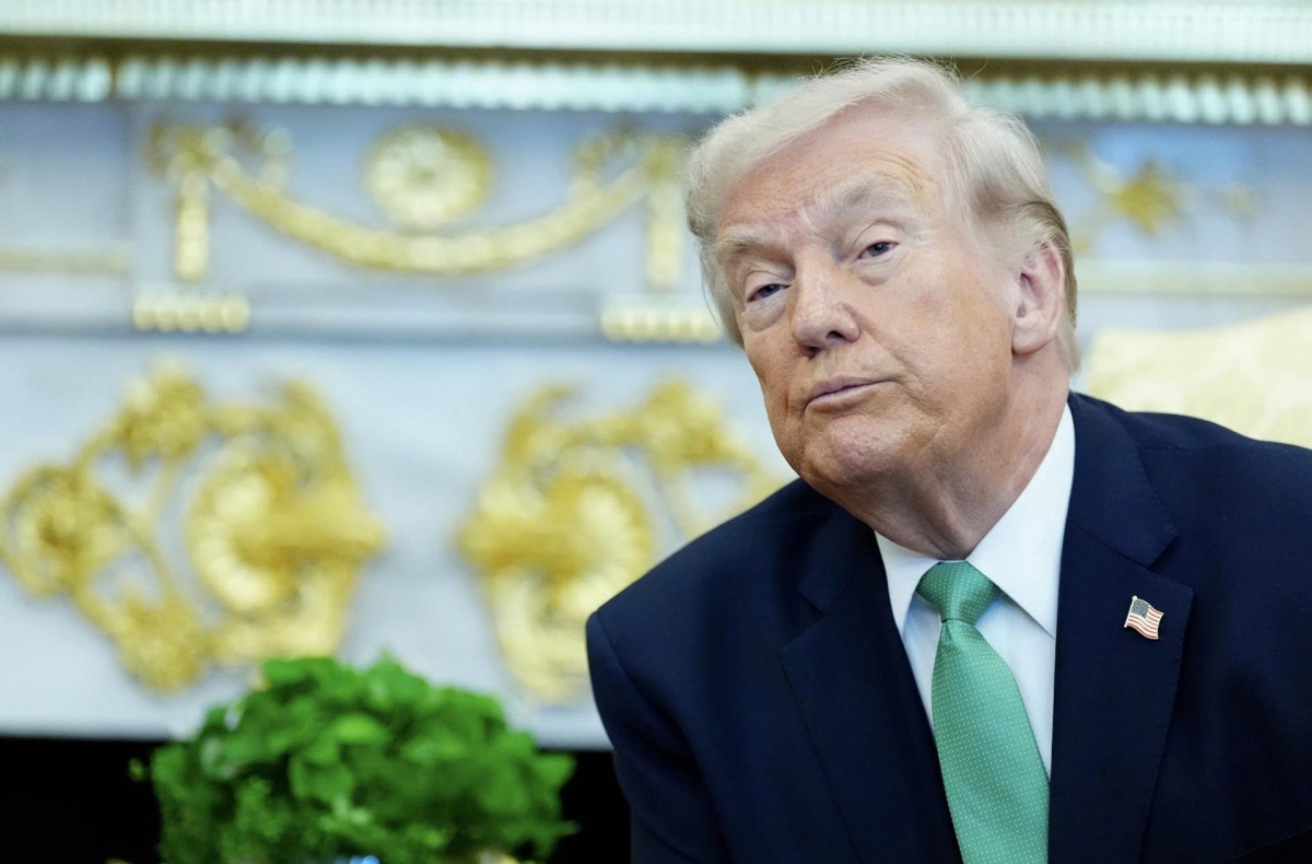 Tổng thống Donald Trump phát biểu tại Nhà Trắng hôm 17/3 (Ảnh: AP)