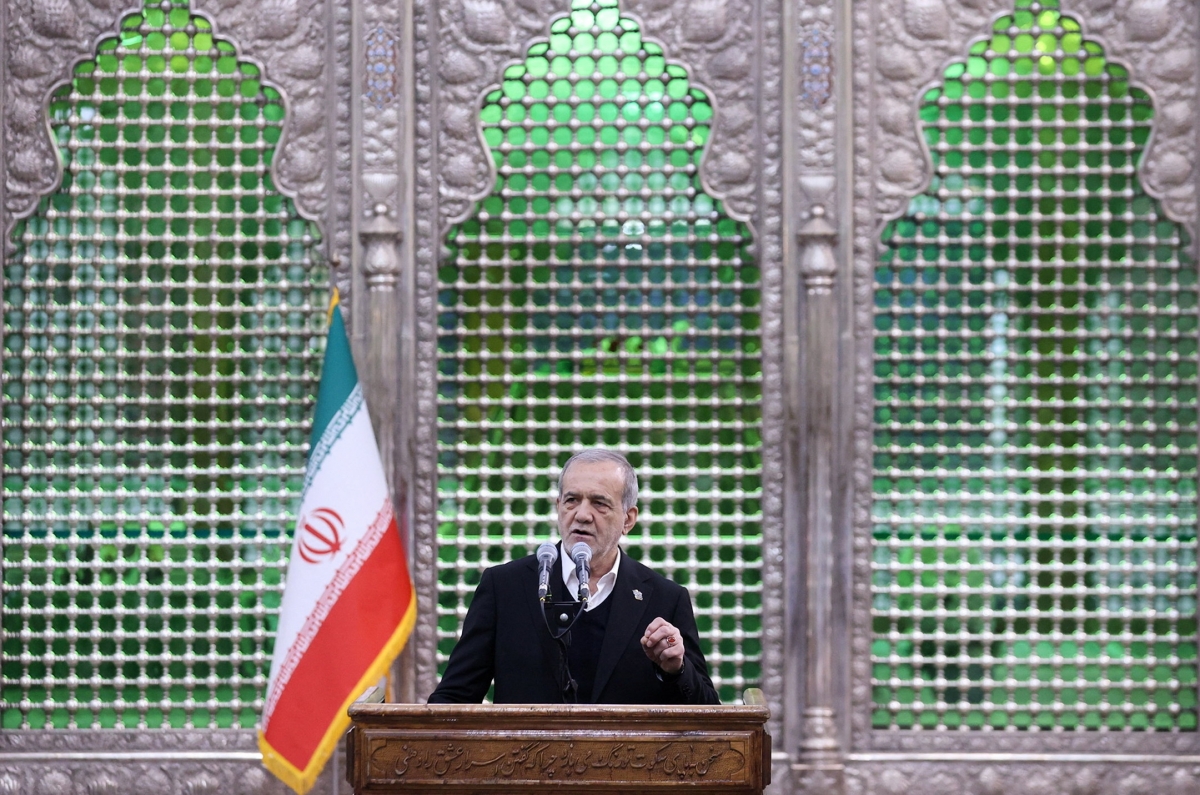 Tổng thống Iran Masoud Pezeshkian . Ảnh Reuters