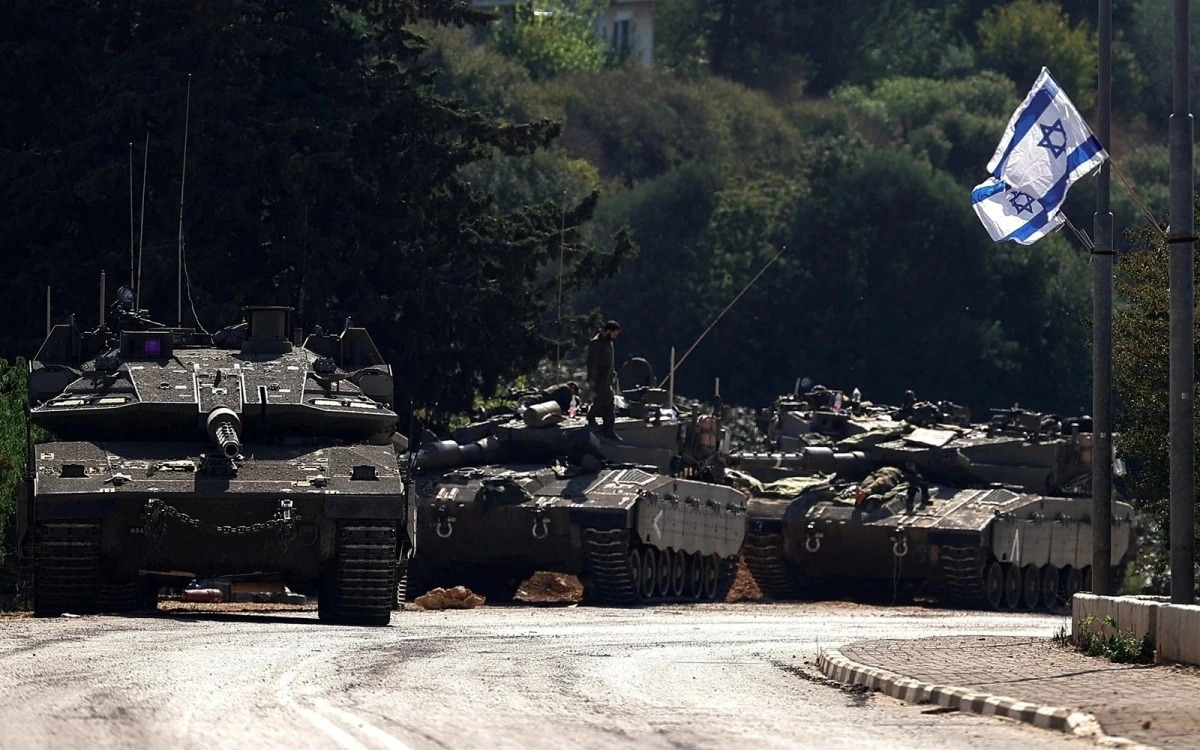 xe tang Israel, linh Israel gan bien gioi Liban (Lebanon), co Israel -reu_0.jpg