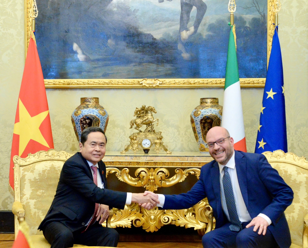 Chủ tịch Quốc hội Trần Thanh Mẫn hội đàm Chủ tịch Hạ viện Italia Lorenzo Fontana.