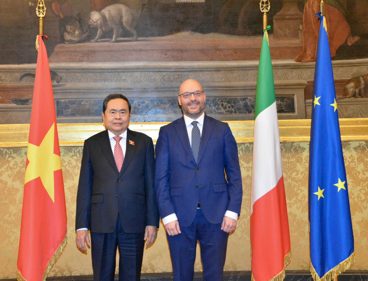 Chủ tịch Quốc hội Trần Thanh Mẫn hội đàm Chủ tịch Hạ viện Italia Lorenzo Fontana.