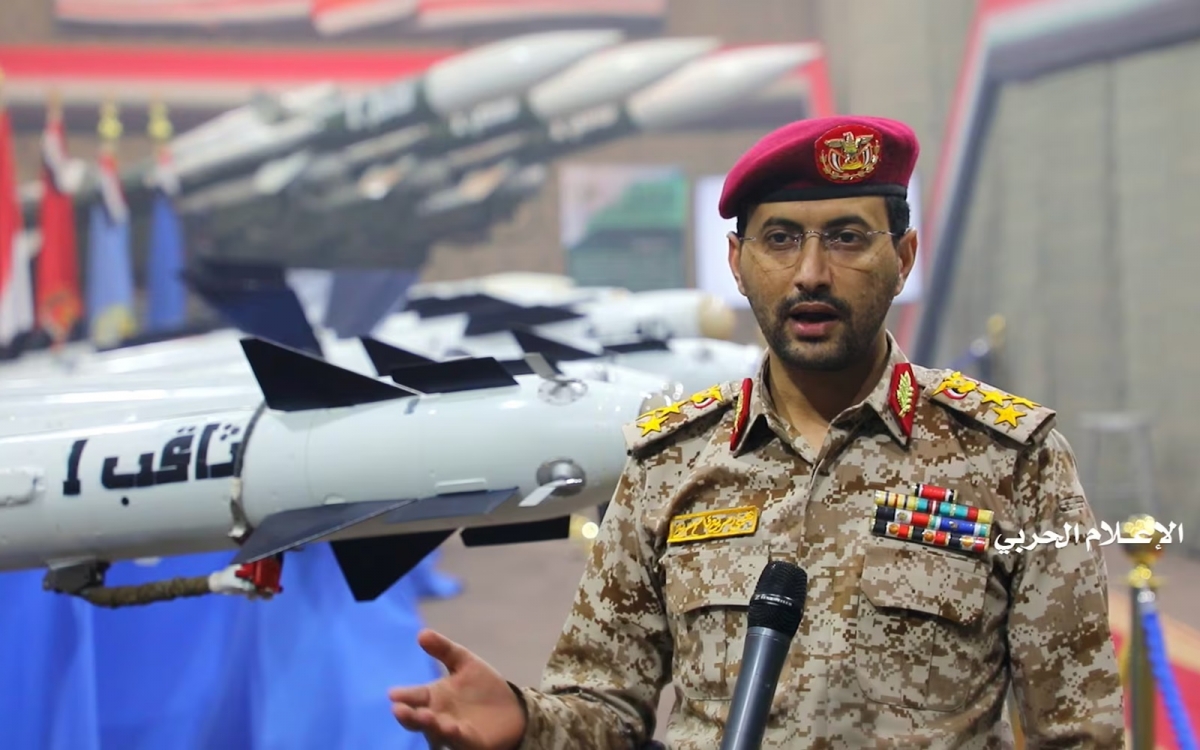 phat ngon vien quan su Houthi, Yahya Sarea -Cuc truyen thong Houthi, reu.jpg