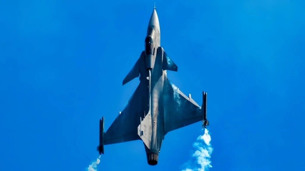 Tiêm kích Saab JAS 39 Gripen của Không quân Thụy Điển trong Triển lãm Hàng không Quốc tế Hoàng gia năm 2019 tại căn cứ không quân RAF Fairford, Anh. Ảnh: Không quân Mỹ