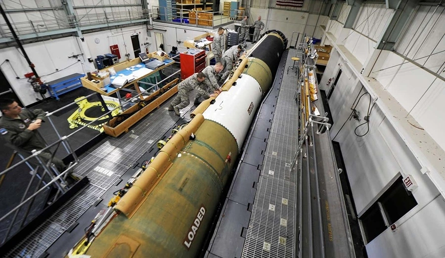 Tên lửa đạn đạo liên lục địa LGM-30 Minuteman III (ICBM). Ảnh: Air&spaceforces
