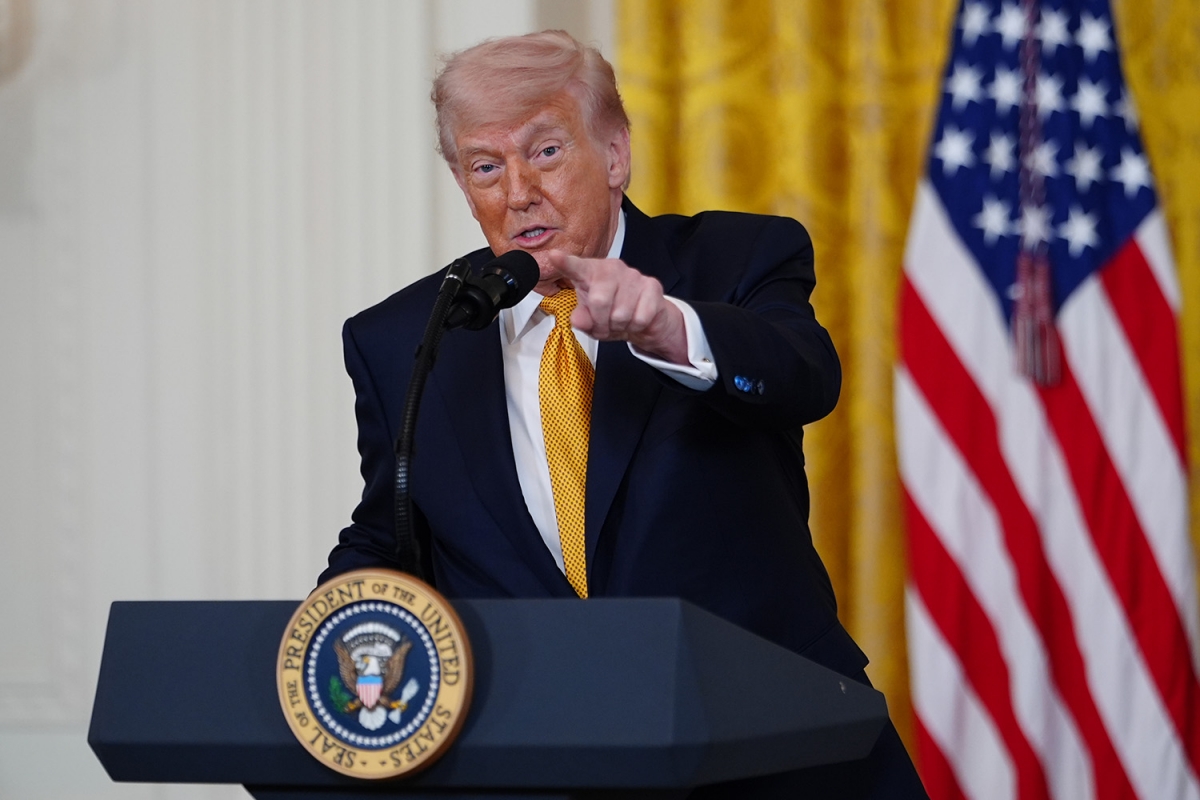 Tổng thống Mỹ Donald Trump phát biểu tại một sự kiện ở Nhà Trắng, ngày 6/5/2026. Ảnh: AP