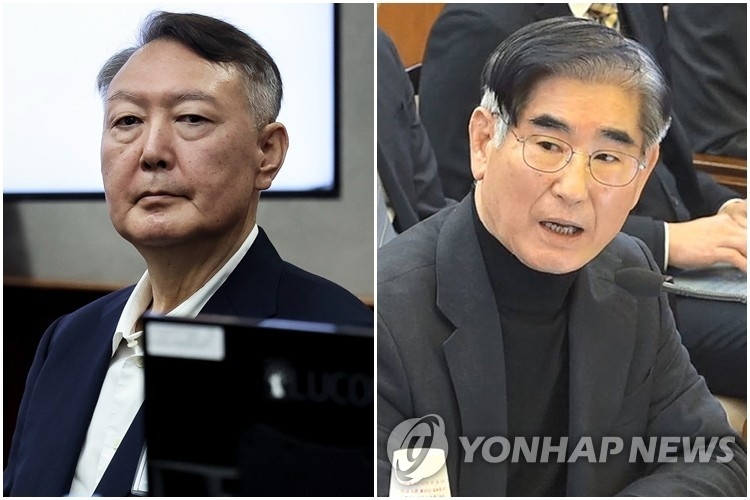cuu Tong thong Han Quoc Yoon Suk Yeol va cuu Bo truong Quoc phong Han Quoc Kim Yong Hyun, xet xu cuu tong thong Han Quoc -yonhap.jpg