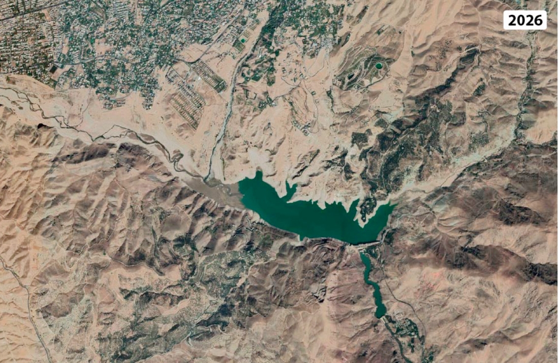 Đập Latyan ở Tehran, Iran. Ảnh: Google Earth