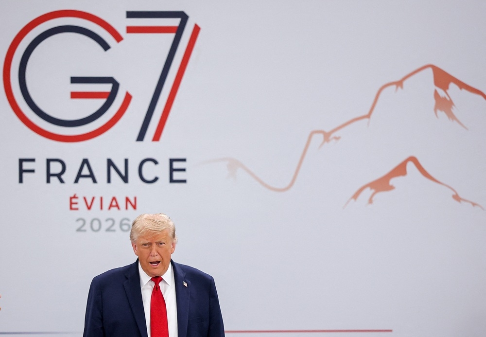 Tổng thống Mỹ Donald Trump tại Hội nghị Thượng đỉnh G7 ở Pháp. Ảnh: Reuters