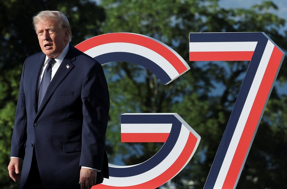 Tổng thống Trump tham dự Hội nghị Thượng đỉnh G7 tại Pháp. Ảnh: Reuters