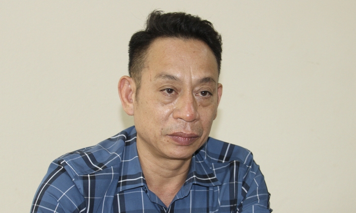 Nguyễn Văn Thắng tại cơ quan công an (Ảnh: CACC)
