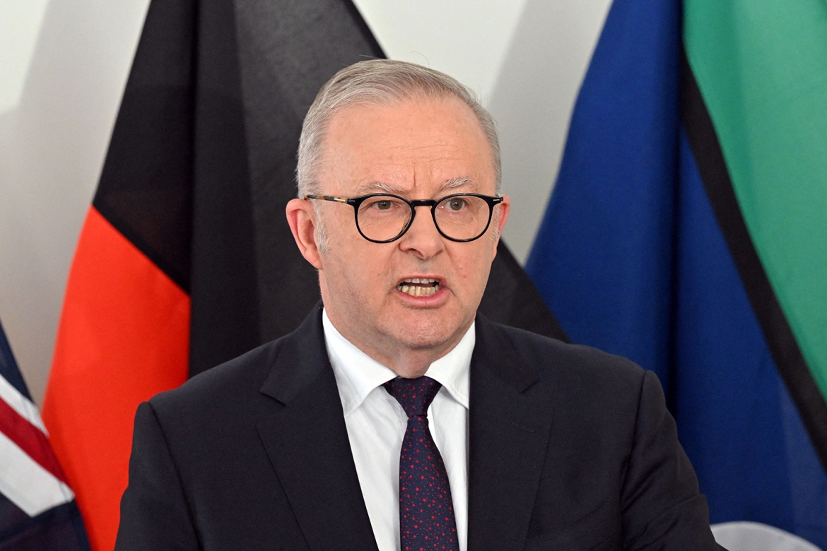 Thủ tướng Australia Anthony Albanese phát biểu với báo giới nhân dịp Tuần lễ cấp cao Đại hội đồng Liên Hợp Quốc tại New York, Mỹ ngày 23/9/2026. Ảnh: Reuters