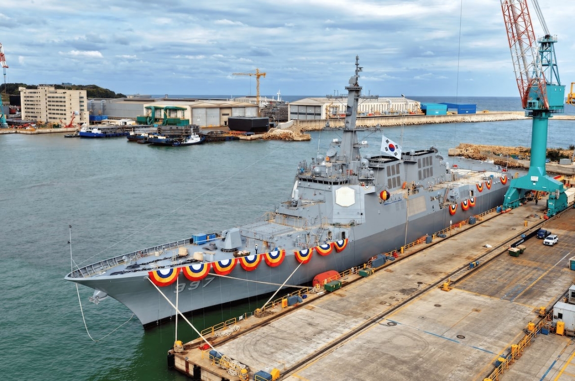 Tàu khu trục Aegis thế hệ mới Daeho Kim Jong-seo của Hàn Quốc. Ảnh: HD Hyundai Heavy Industries
