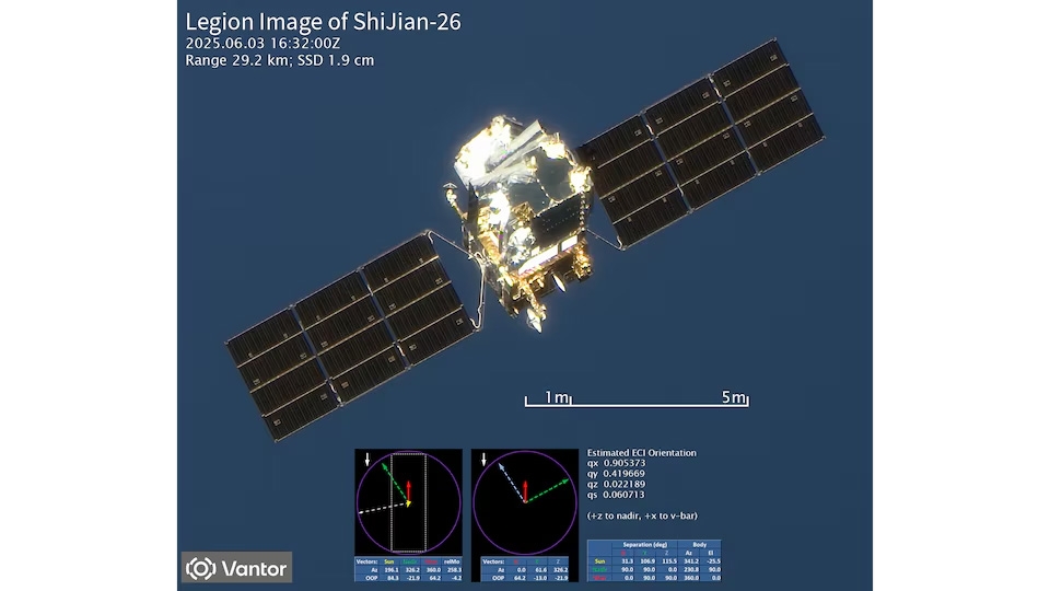 Vệ tinh ShiJian-26 của Trung Quốc trên quỹ đạo. Ảnh: Vantor/Reuters