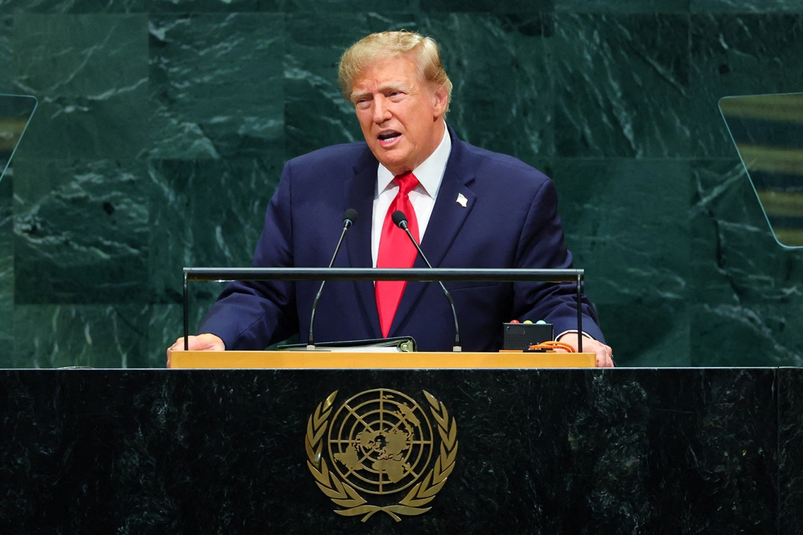 Tổng thống Mỹ Donald Trump phát biểu tại phiên thảo luận cấp cao Đại hội đồng Liên Hợp Quốc khóa 81 (UNGA 81) tại New York ngày 22/9. Ảnh: Reuters