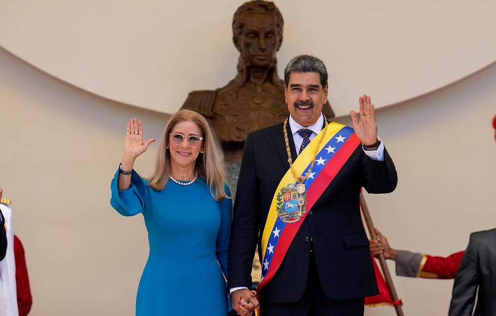 Cựu tổng thống Venezuela Nicolas Maduro và vợ là bà Cilia Flores. Ảnh: AP