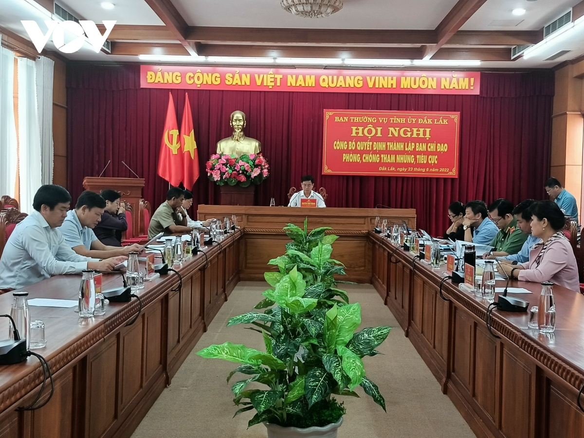 ban chi dao phong chong tham nhung, tieu cuc tinh Dak lak ra mat hinh anh 1