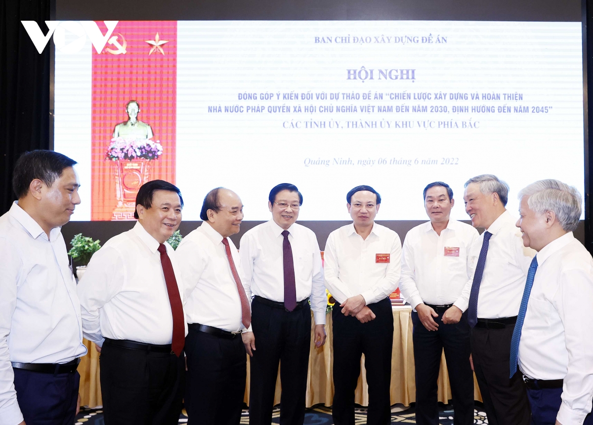 chu tich nuoc chu tri hoi nghi gop y du thao De an xay dung nha nuoc phap quyen xhcn hinh anh 7
