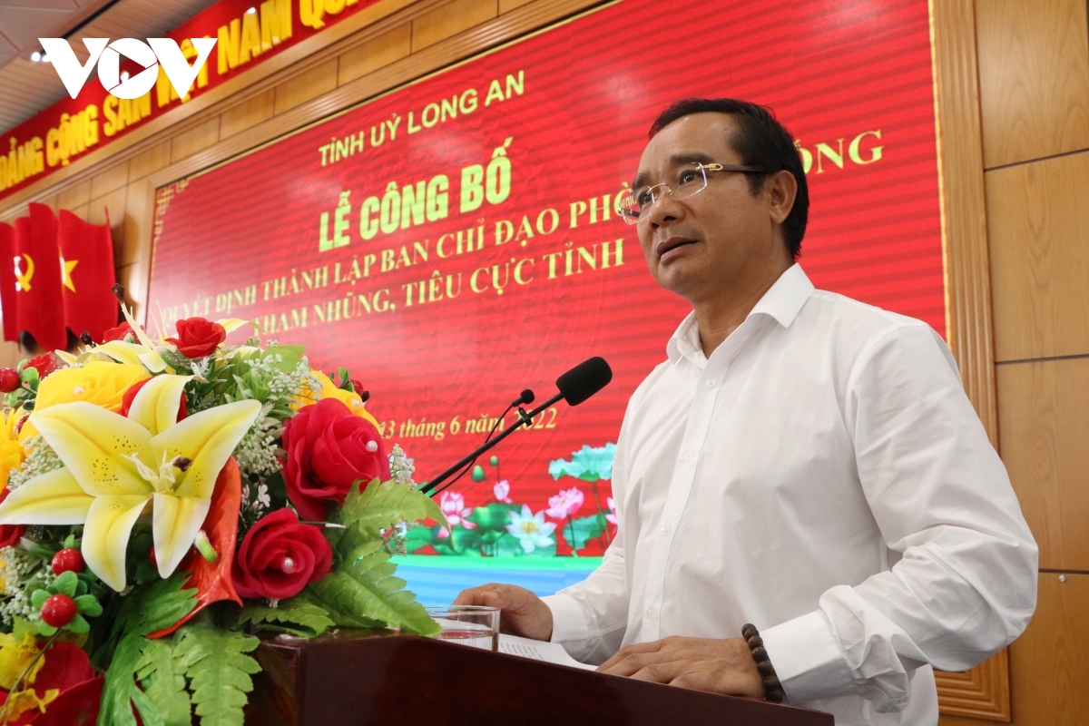 bi thu tinh uy long an lam truong ban chi dao phong, chong tham nhung cua tinh hinh anh 1