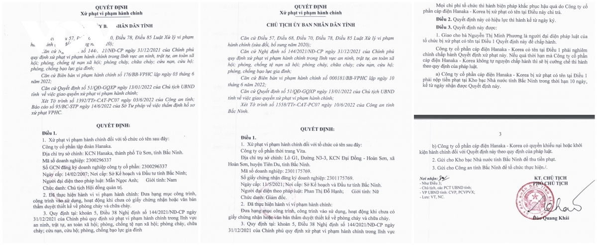 vi pham an toa n pccc, tap doan hanaka bac ninh bi xu phat nang hinh anh 1