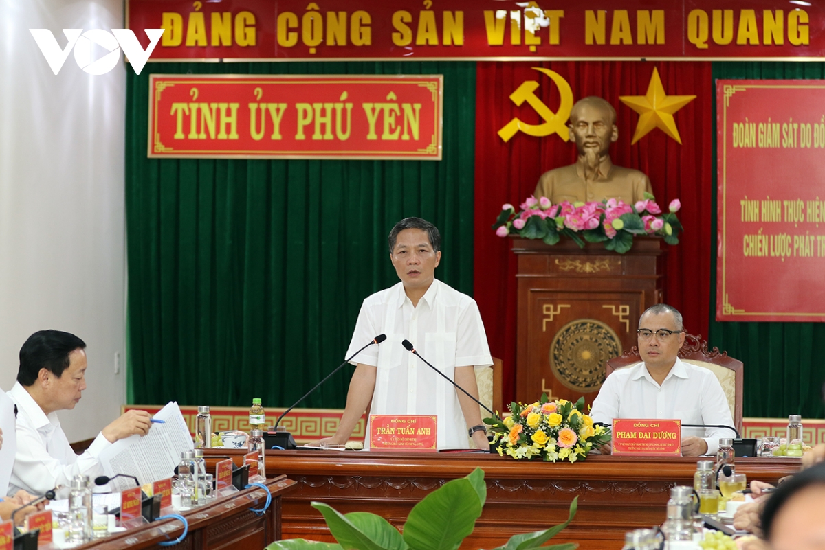 Doan giam sat ban kinh te trung uong lam viec voi thuong vu tinh uy phu yen hinh anh 1