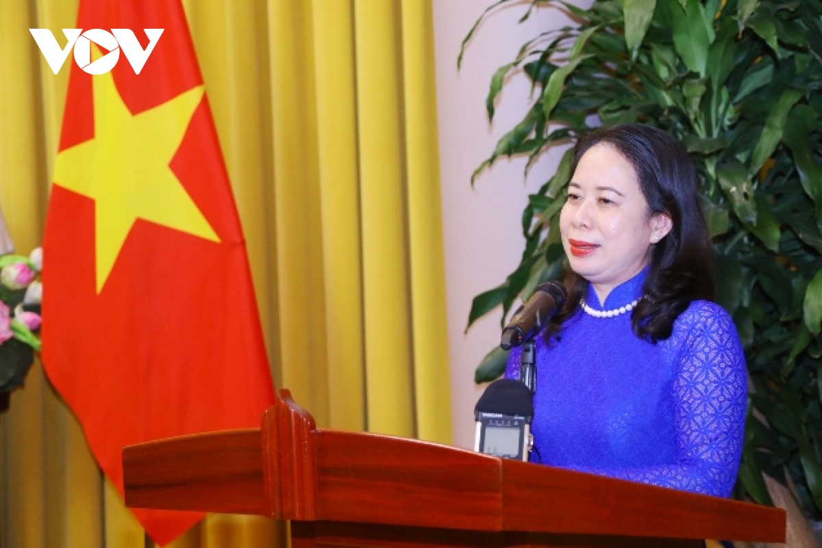 pho chu tich nuoc vo thi Anh xuan tiep doan nguoi co cong tinh binh Dinh hinh anh 1