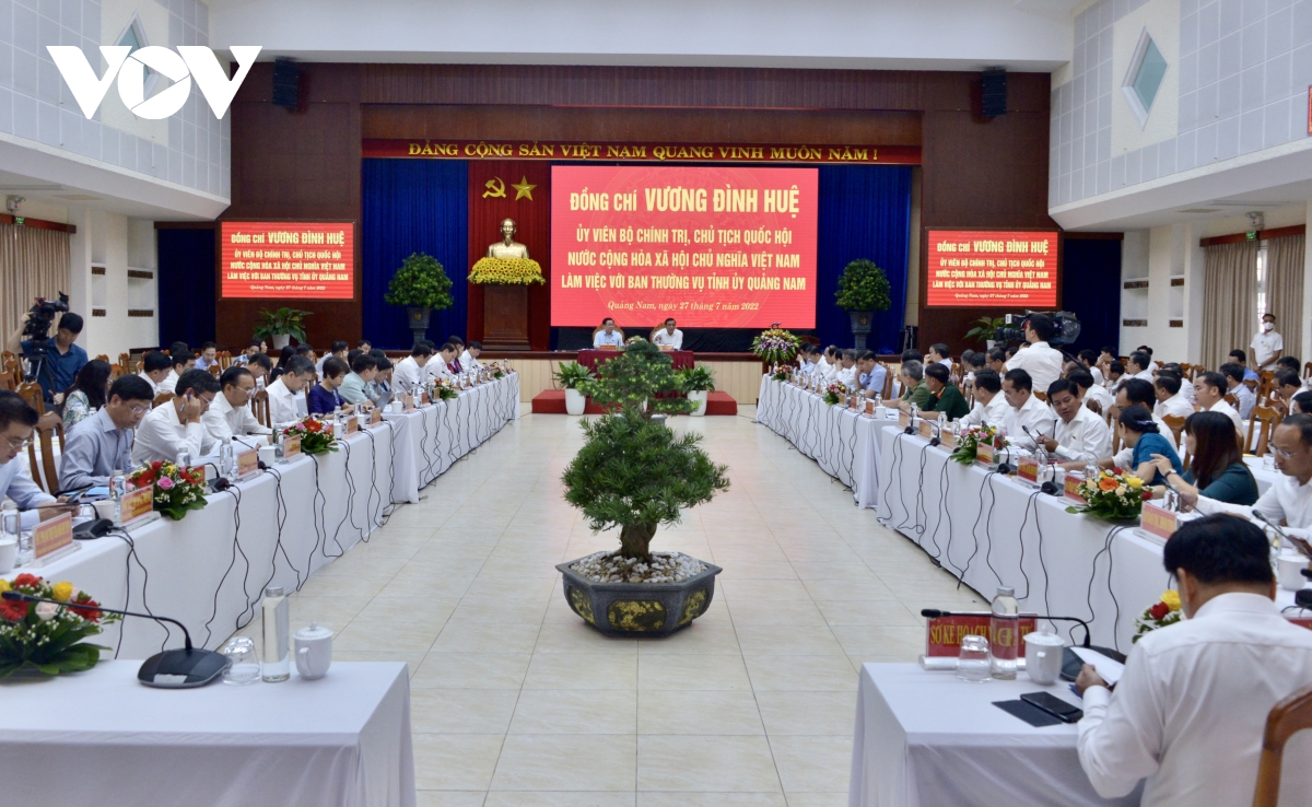 chu tich quoc hoi lam viec voi ban thuong vu tinh uy quang nam hinh anh 2