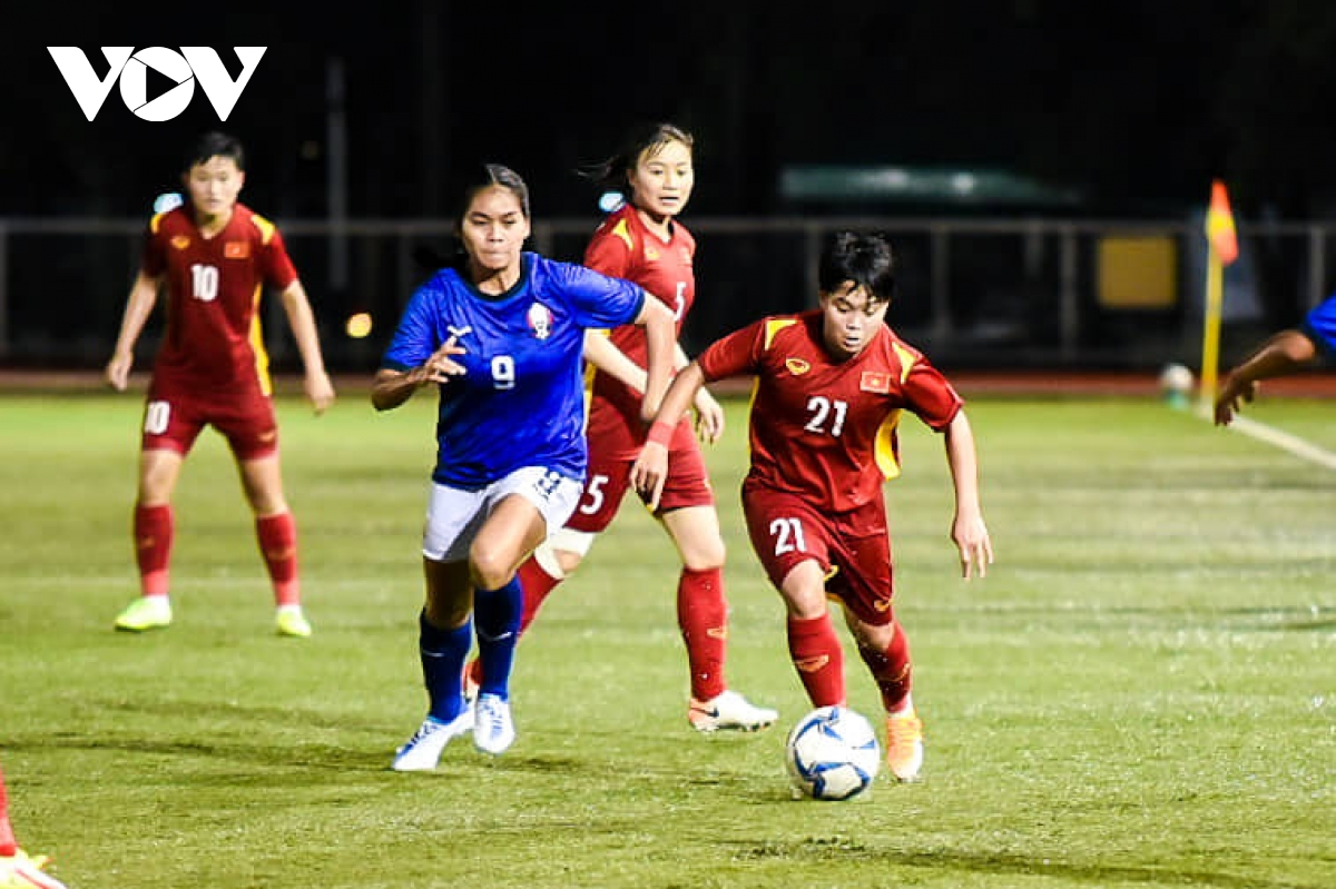 truc tiep Dt nu viet nam 3-0 Dt nu campuchia huynh nhu, tuyet dung vao san hinh anh 2