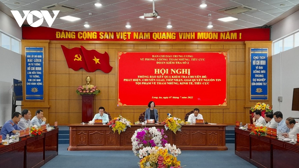 Doan kiem tra ve pctn, tieu cuc cong bo ket qua kiem tra tai long an hinh anh 1