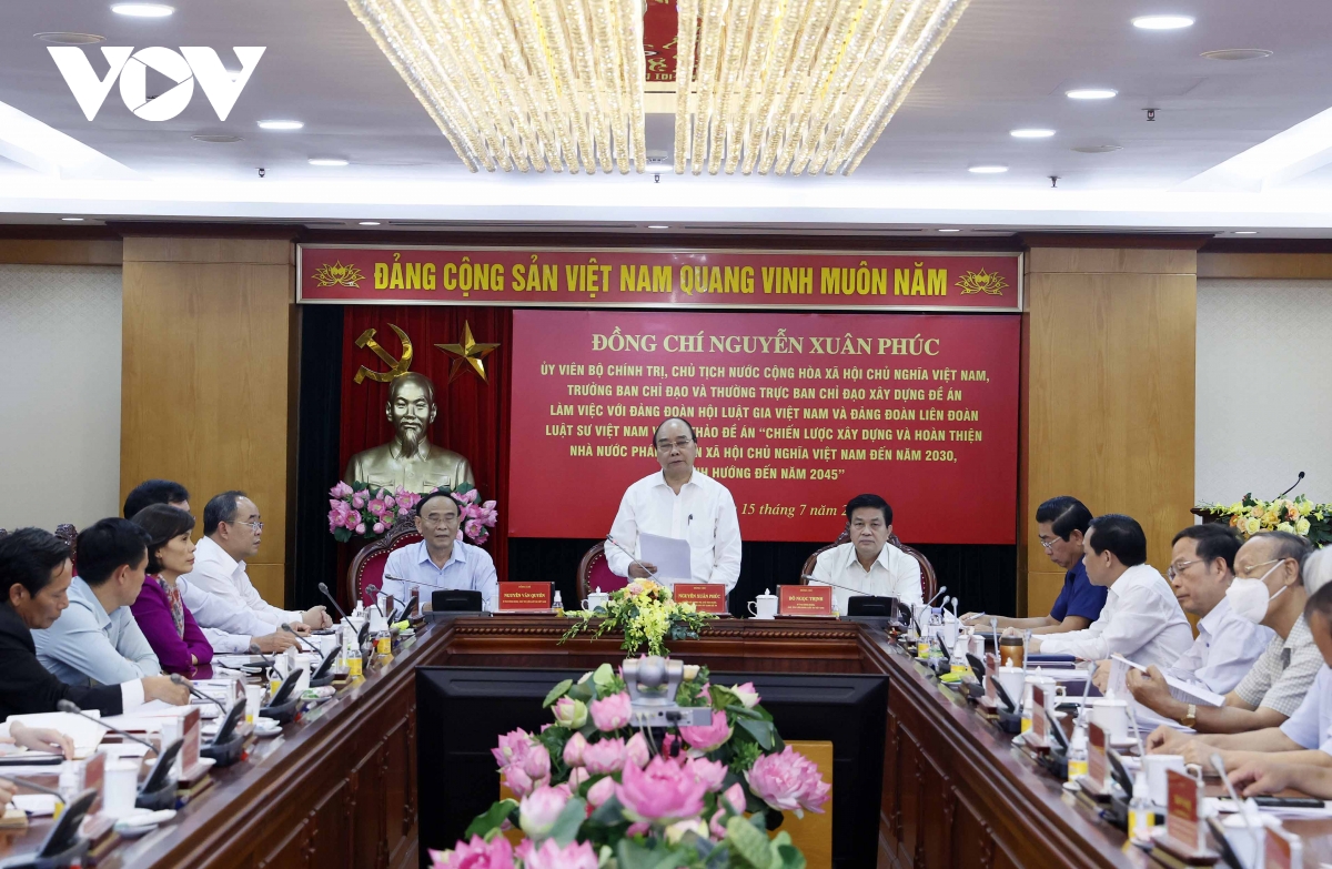 chu tich nuoc chu tri lam viec voi hoi luat gia va lien doan luat su viet nam hinh anh 2
