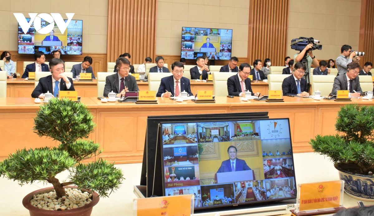 thu tuong pham minh chinh gap go, doi thoai voi cong dong doanh nghiep han quoc hinh anh 1