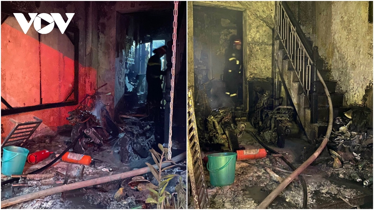 giai cuu 4 nguoi mac ket trong dam chay luc nua dem tai ha noi hinh anh 3