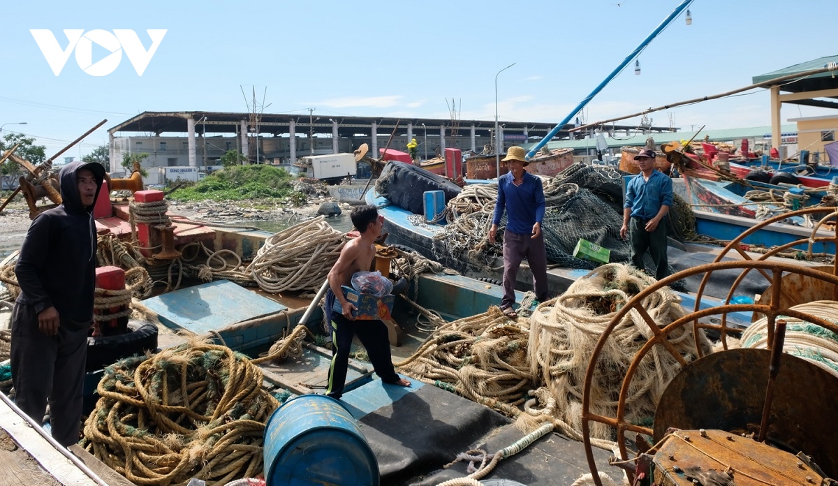 ngu dan mien trung tiep tuc ra khoi sau khi bao tan hinh anh 2