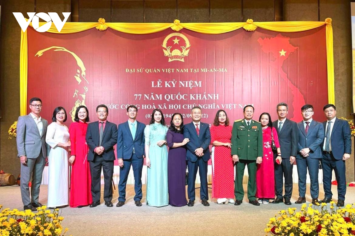 Dai su quan viet nam tai myanmar to chuc le ky niem quoc khanh hinh anh 1