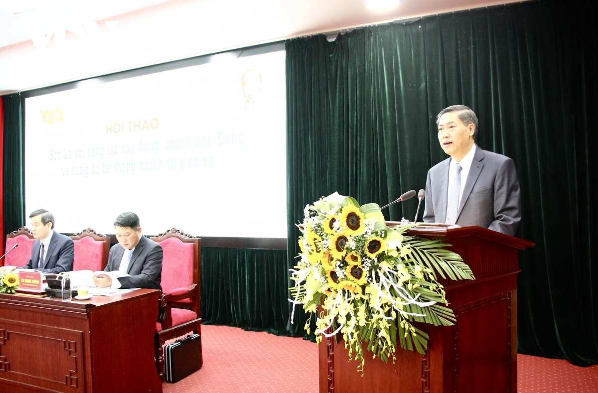 hoi thao son la voi cong tac xay dung, chinh don Dang va cung co he thong chinh tri hinh anh 2