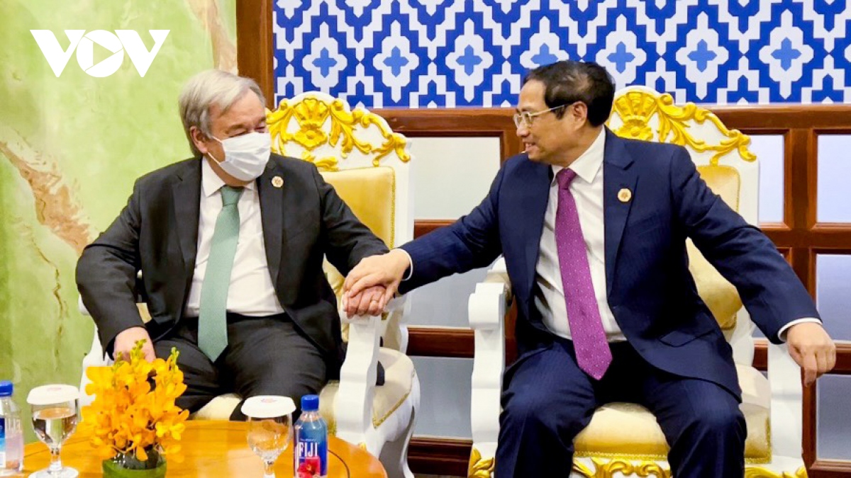 thu tuong pham minh chinh gap tong thu ky hien hop quoc antonio guterres hinh anh 1