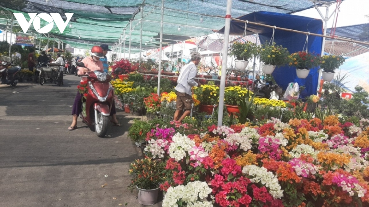 cho hoa xuan thanh pho my tho phong phu, suc mua cham hinh anh 3