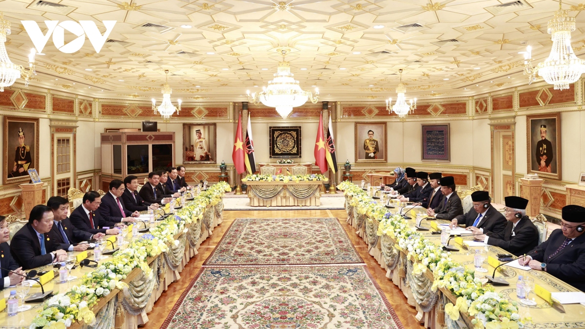 thu tuong pham minh chinh hoi dam voi quoc vuong brunei darussalam hinh anh 1
