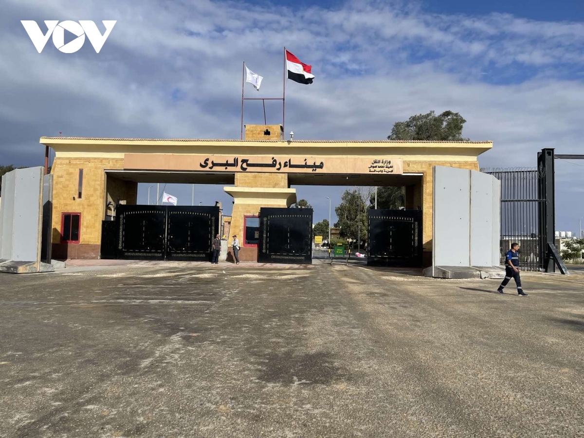 Cửa khẩu Rafah giữa Gaza và Ai Cập. Ảnh VOV