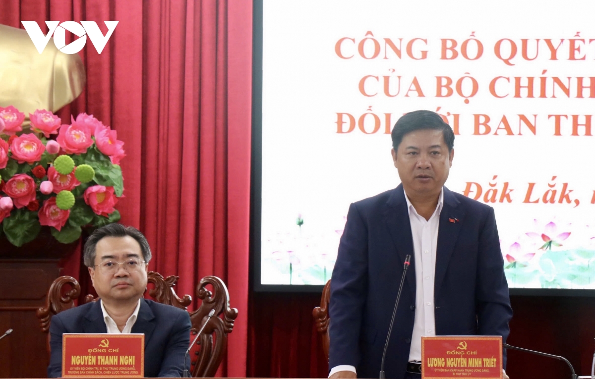 Ông Lương Nguyễn Minh Triết, Uỷ viên Ban chấp hành Trung ương Đảng, Bí thư Tỉnh ủy Đắk Lắk khẳng định, thực hiện nghiêm các nội dung kiểm tra theo Quyết định kiểm tra, giám sát của Bộ Chính trị, Ban Bí thư và yêu cầu của đoàn kiểm tra.