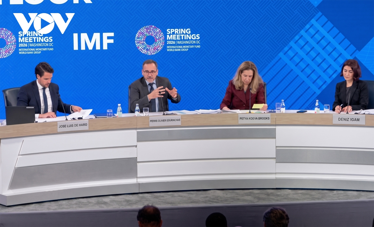 IMF công bố báo cáo triển vọng kinh tế thế giới (Ảnh: Quang Trung).