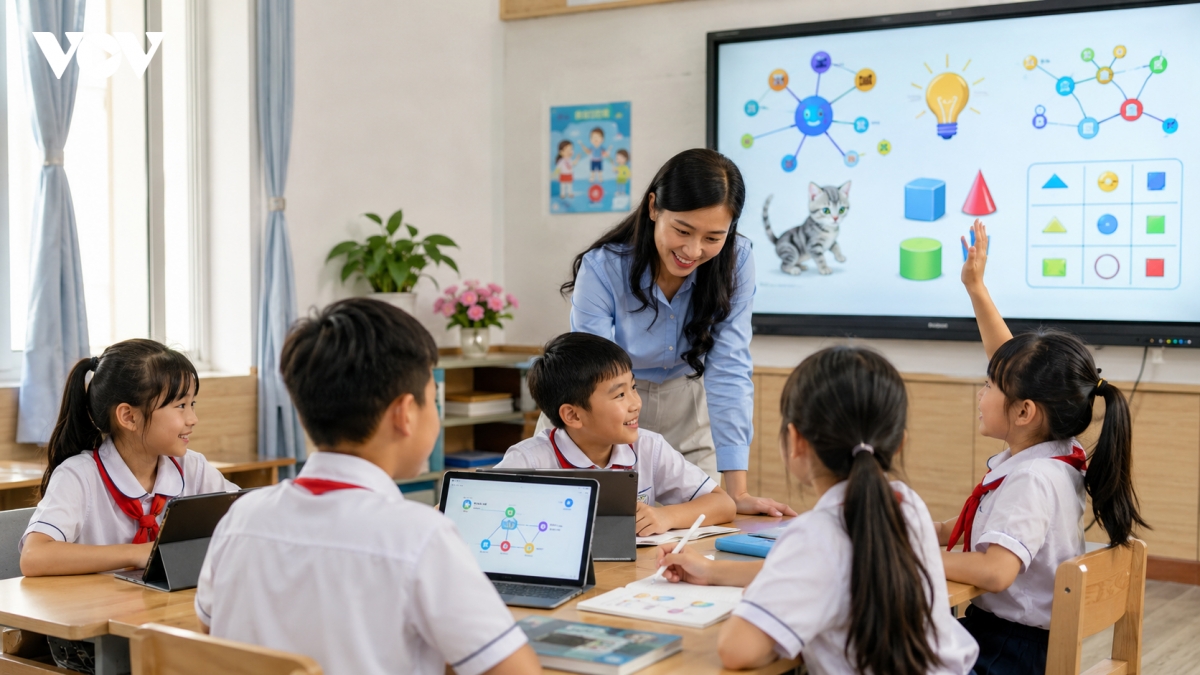 Ở tiểu học, trẻ cần được biết máy có thể tạo ra hình ảnh và câu chữ nhưng không phải điều gì máy nói cũng đúng