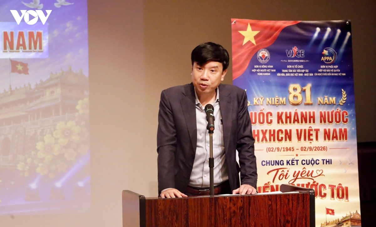 Tổng lãnh sự Nguyễn Trường Sơn phát biểu tại sự kiện. Ảnh: VOV Tokyo