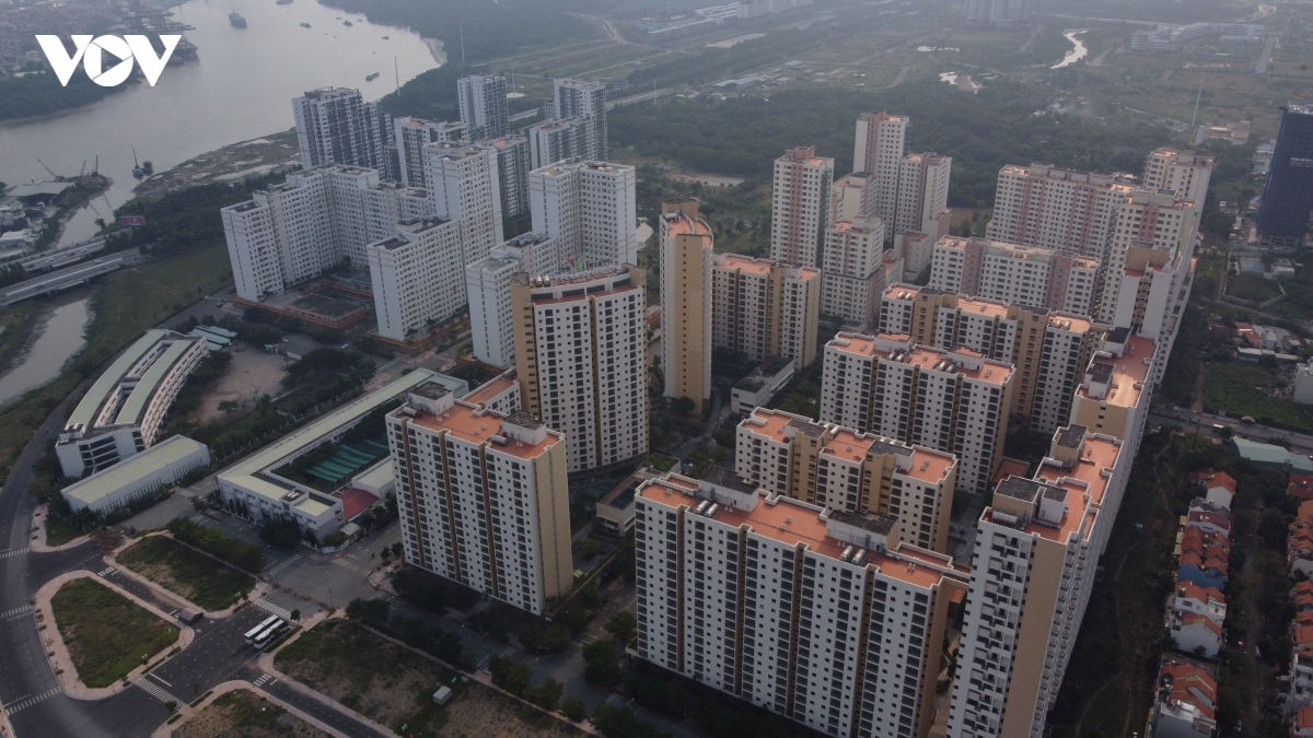 Một góc khu tái định cư dành cho Khu đô thị mới Thủ Thiêm (Ảnh: Duy Phương)