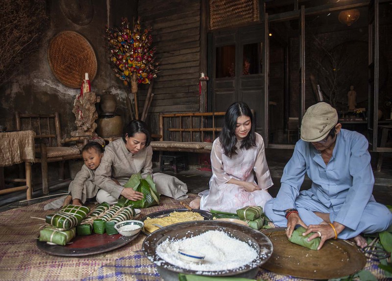 goi banh chung ngay tet, net dep van hoa viet hinh 3