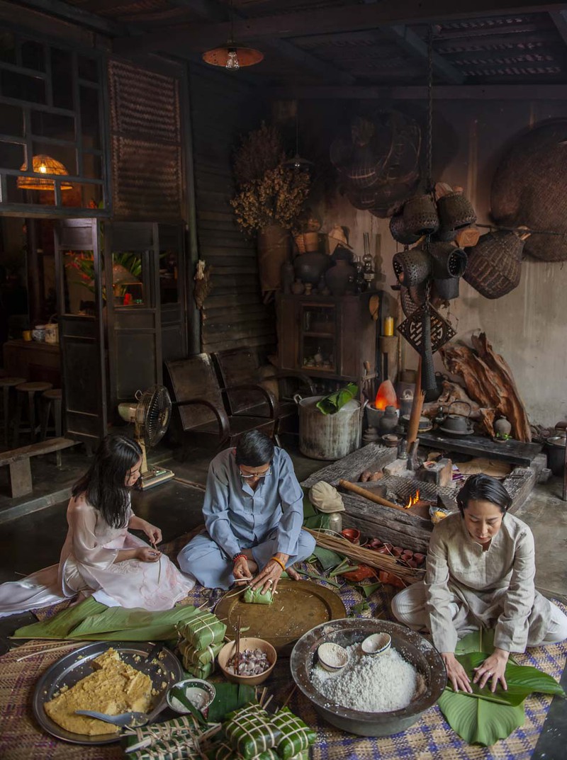 goi banh chung ngay tet, net dep van hoa viet hinh 5