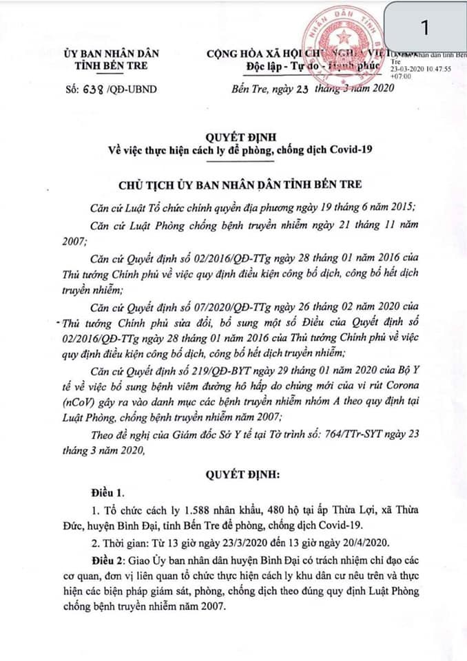 ben tre co mac covid-19, cong tac chong dich tien hanh khan truong hinh 1
