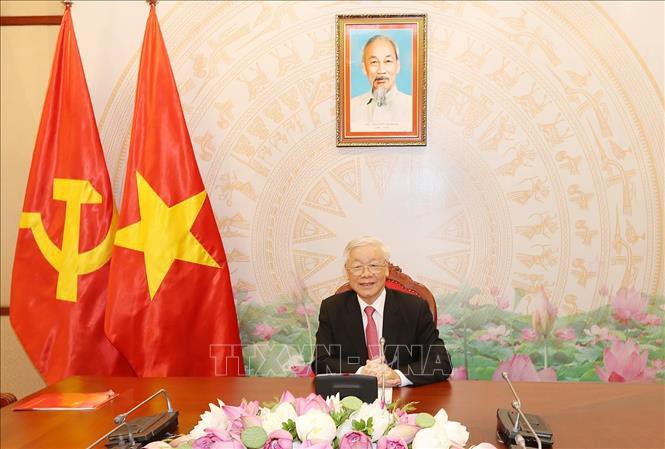 tong bi thu, chu tich nuoc dien dam voi thu tuong campuchia hun sen hinh 1