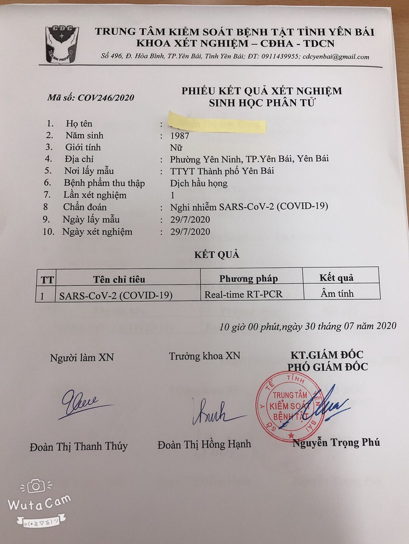 hai truong hop nghi mac covid-19 tai yen bai deu co ket qua am tinh hinh 1
