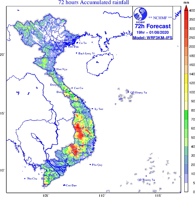 canh bao mua lon o cac tinh tay nguyen, nam bo va nam trung bo hinh 1