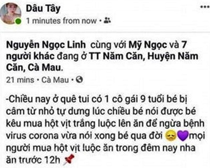bi phat 10 trieu dong vi chia se "an hot vit ngua virus corona" hinh 1